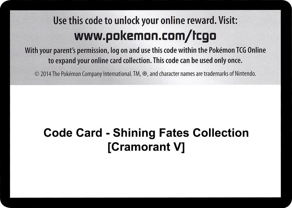 Pokemon Code Card Shining Fates Cramorant V