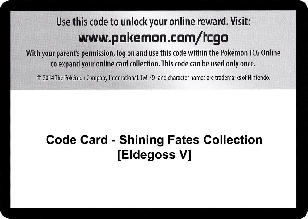 Pokemon Code Card Shining Fates Eldegoss V