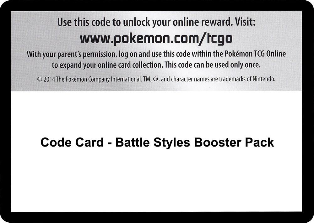 Pokemon Code Card Battle Styles