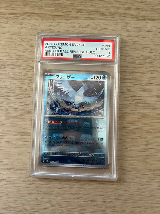 PSA 10 144/165 Articuno Pokemon 151 Masterball Reverse Holo Japanese