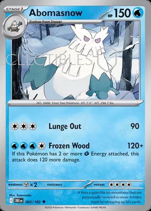 Pokemon Destined Rivals 060/182 Abomasnow Reverse Holo