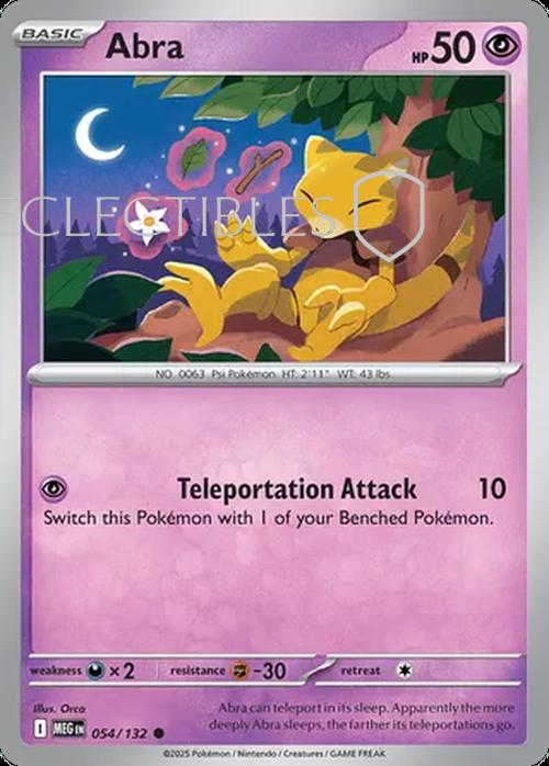 Pokemon Mega Evolutions 054/132 Abra Reverse Holo