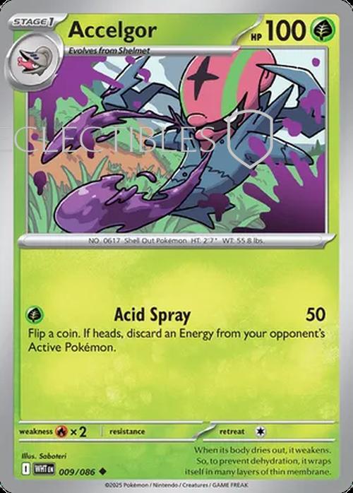 Pokemon White Flare 009/086 Accelgor Reverse Holo