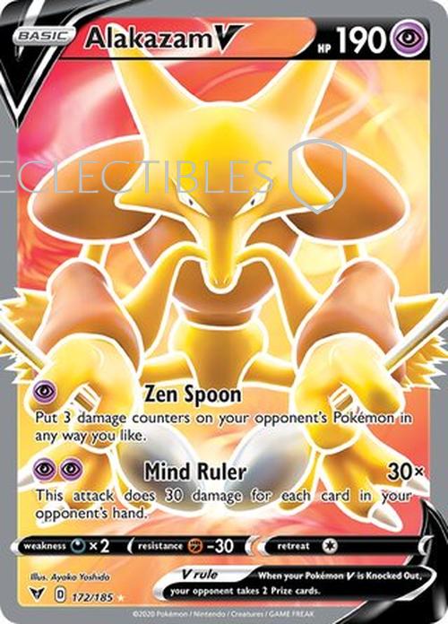 Pokemon Vivid Voltage 172/185 Alakazam V
