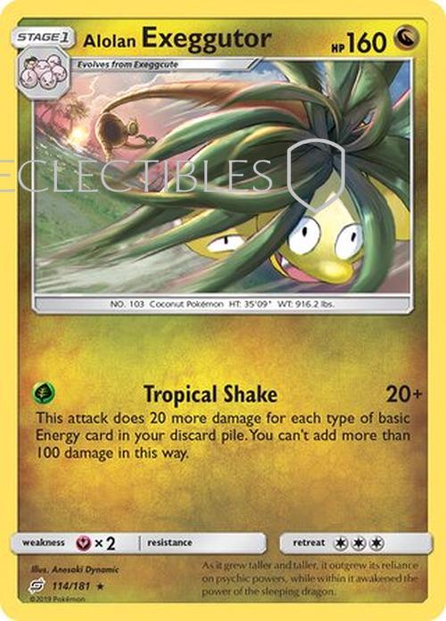 Pokemon Team up 114/181 Alolan Exeggutor Reverse Holo