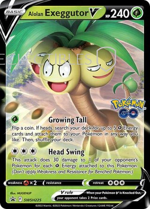 Pokemon SWSH Black Star Promos SWSH 225 Alolan Exeggutor V