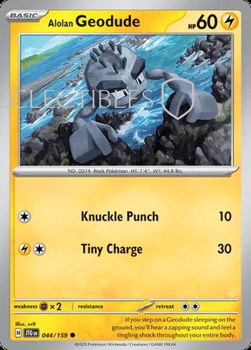 Pokemon Journey Together 044/159 Alolan Geodude Reverse Holo
