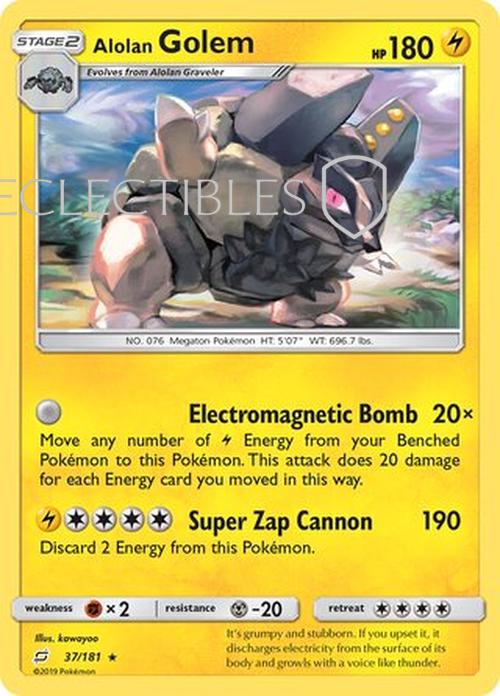 Pokemon Team up 037/181 Alolan Golem Reverse Holo