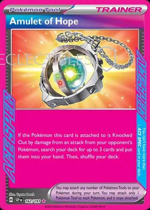 Pokemon Surging Sparks 162/191 Amulet of Hope  Reverse Holo