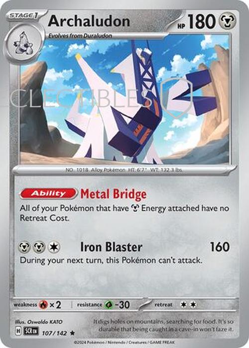 Pokemon Stellar Crown 107/142 Archaludon Holo