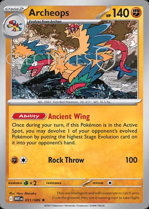 Pokemon White Flare 051/086 Archeops Holo
