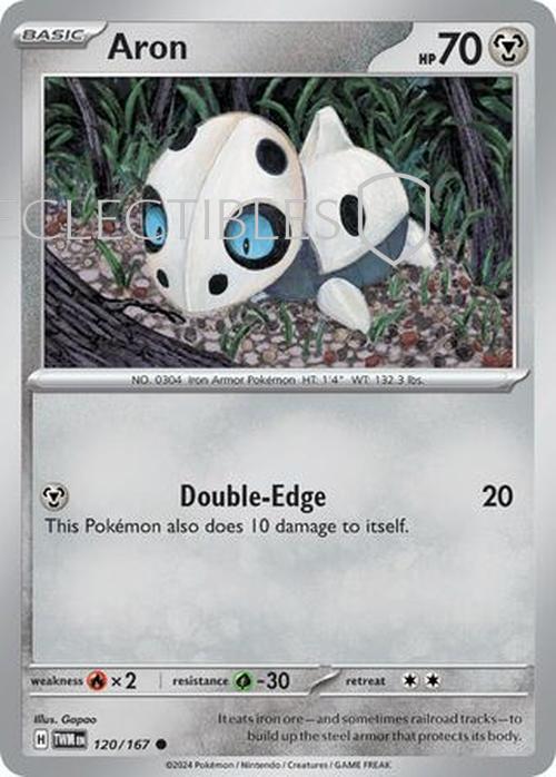 Pokemon Twilight Masquerade 120/167 Aron  Reverse Holo