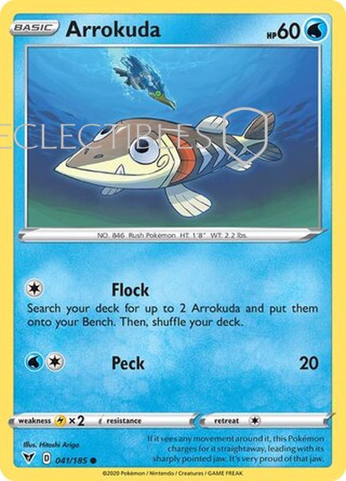 Pokemon Vivid Voltage 041/185 Arrokuda Reverse Holo