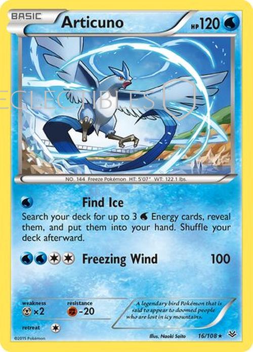 Pokemon Roaring Skies 016/108 Articuno Reverse Holo