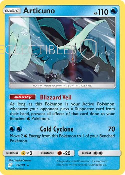 Pokemon Team up 032/181 Articuno Reverse Holo