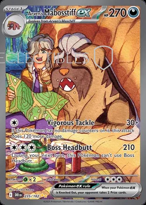 Pokemon Destined Rivals 235/182 Arvens Mabosstiff ex