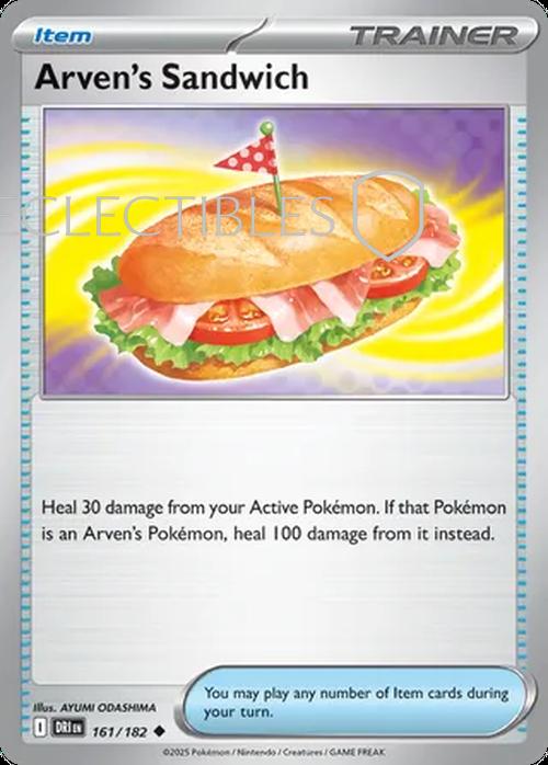 Pokemon Destined Rivals 161/182 Arvens Sandwich Reverse Holo