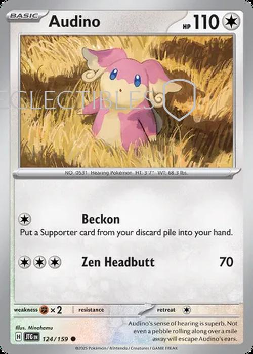 Pokemon Journey Together 124/159 Audino Reverse Holo
