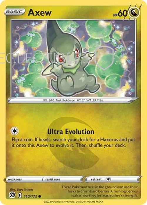 Pokemon Brilliant Stars 110/172 Axew  Reverse Holo