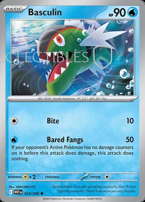 Pokemon White Flare 024/086 Basculin Reverse Holo