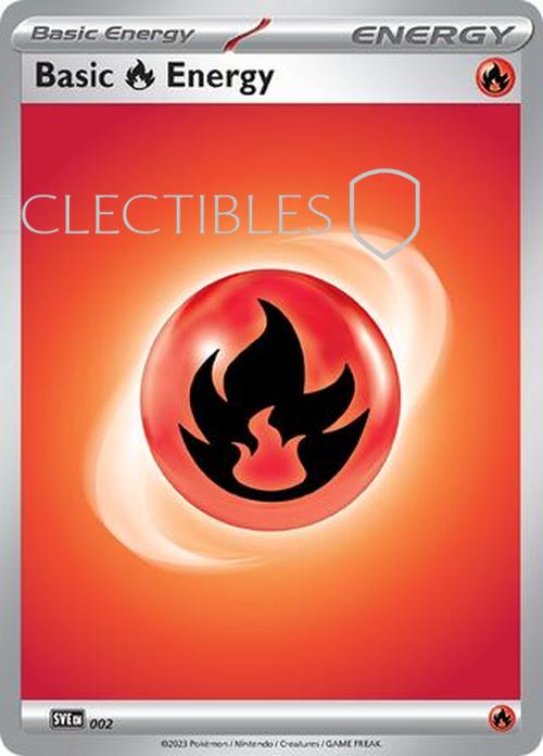 Pokemon Scarlet & Violet Energies 002 Basic Fire Energy Cosmos Holo