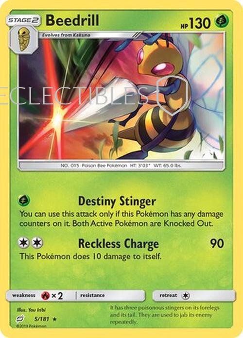 Pokemon Team up 005/181 Beedrill Reverse Holo