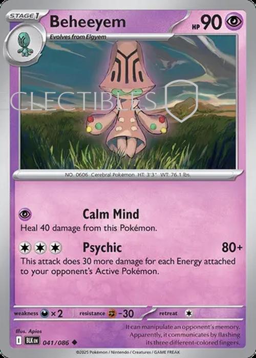 Pokemon Black Bolt 041/086 Beheeyem Reverse Holo
