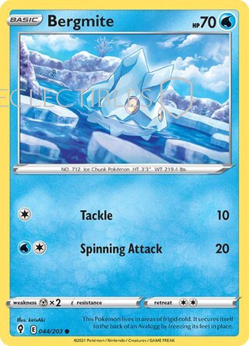 Pokemon Evolving Skies 044/203 Bergmite  Reverse Holo