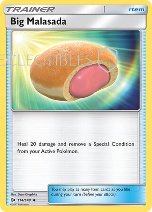 Pokemon Sun & Moon 114/149 Big Malasada  Reverse Holo