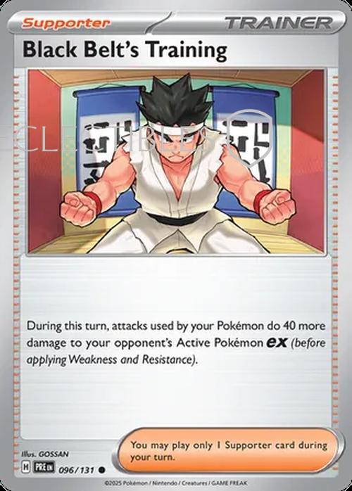 Prismatic Evolutions 096/131 Black Belt's Training Reverse Holo
