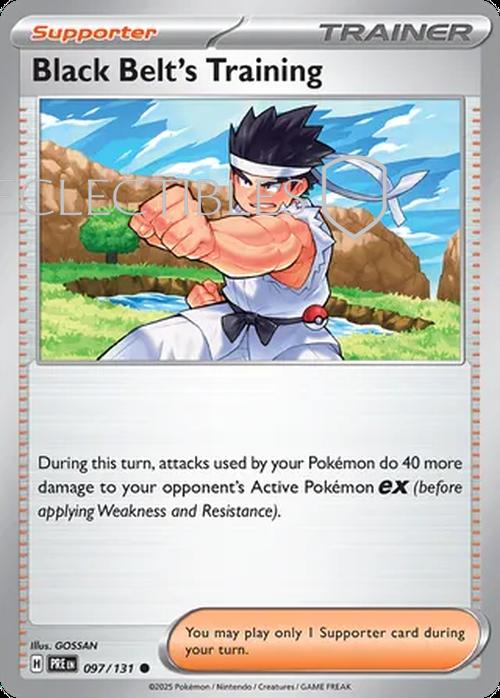 Pokemon Prismatic Evolution 097/131 Black Belt's Training Reverse