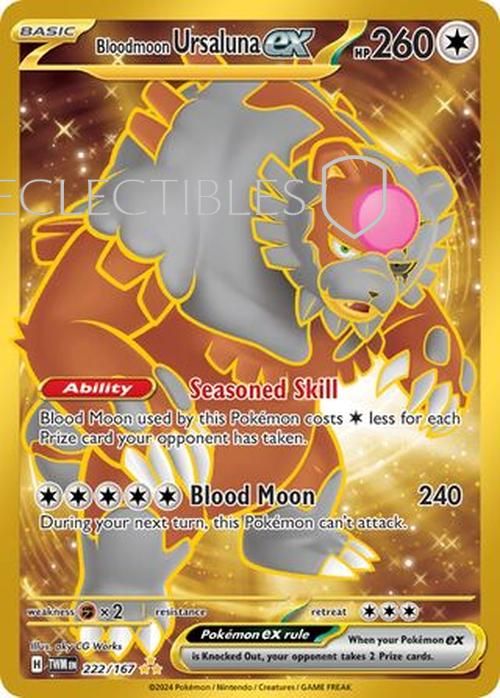 Pokemon Twilight Masquerade 222/167 Bloodmoon Ursaluna ex