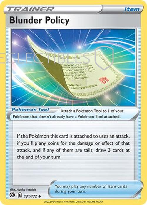 Pokemon Brilliant Stars 131/172 Blunder Policy  Reverse Holo