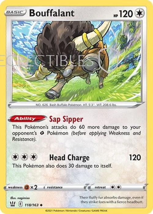 Pokemon Battle Styles 118/163 Bouffalant  Reverse Holo