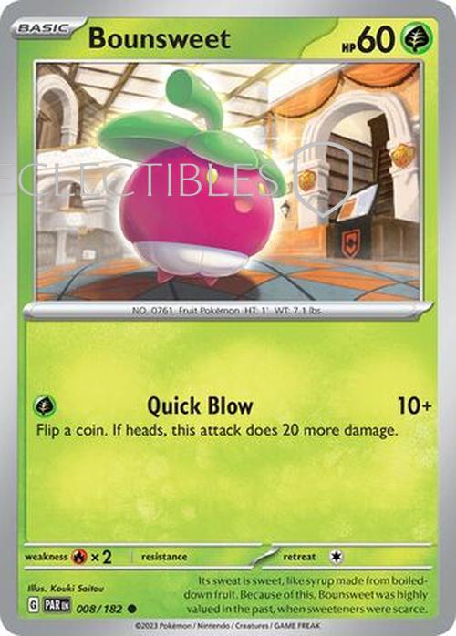 Pokemon Paradox Rift 008/182 Bounsweet Reverse Holo