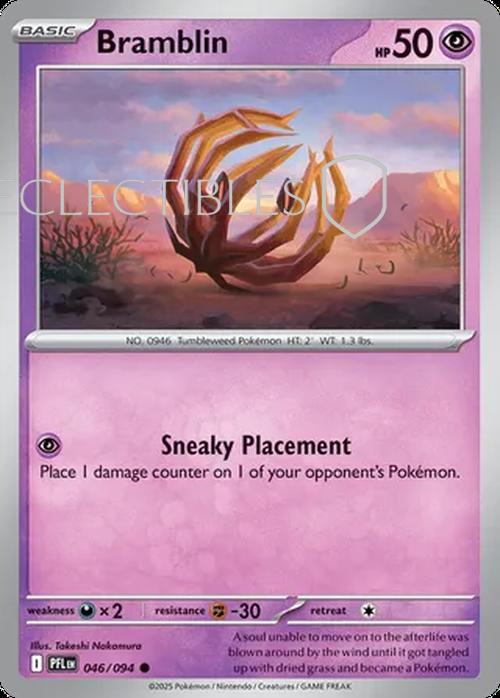 Pokemon Phantasmal Flames 046/094 Bramblin Reverse Holo