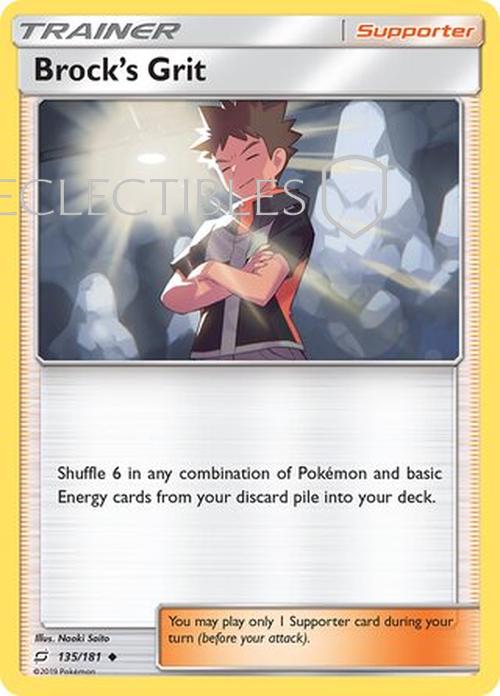 Pokemon Team up 135/181 Brock's Grit Reverse Holo