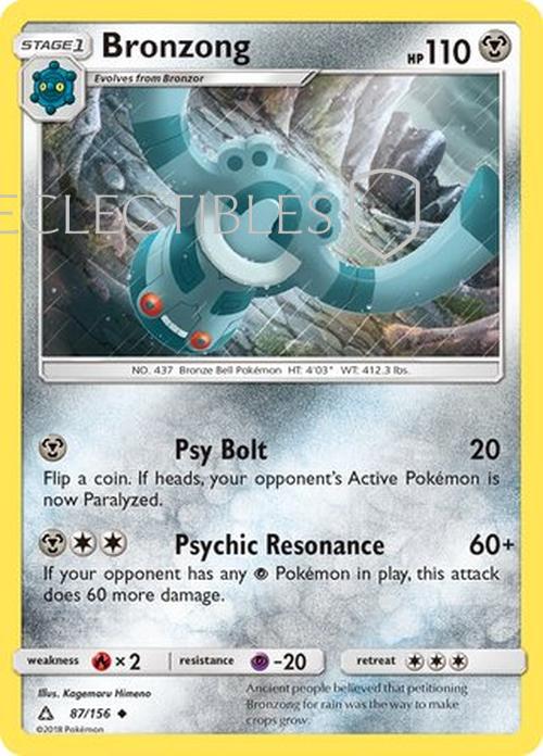 Pokemon Ultra Prism 087/156 Bronzong Reverse Holo