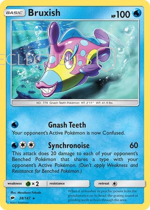 Pokemon Burning Shadows 038/147 Bruxish Reverse Holo