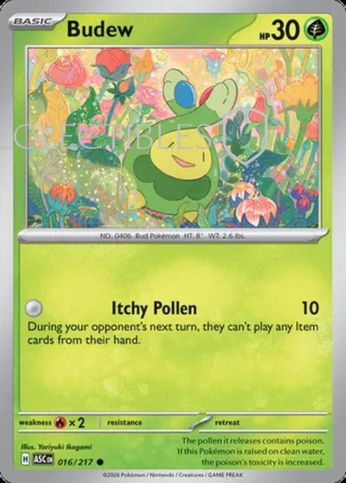 Pokemon Ascended Heroes 016/217 Budew Reverse Holo