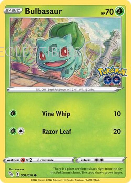 Pokemon Go 001/078 Bulbasaur Reverse Holo