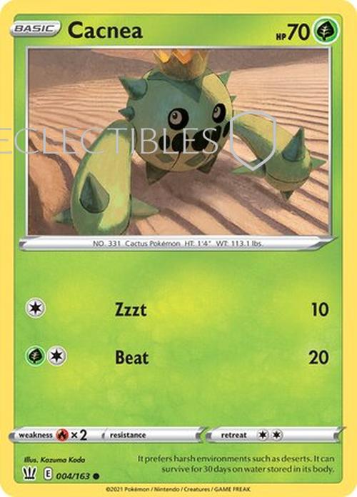 Pokemon Battle Styles 004/163 Cacnea  Reverse Holo