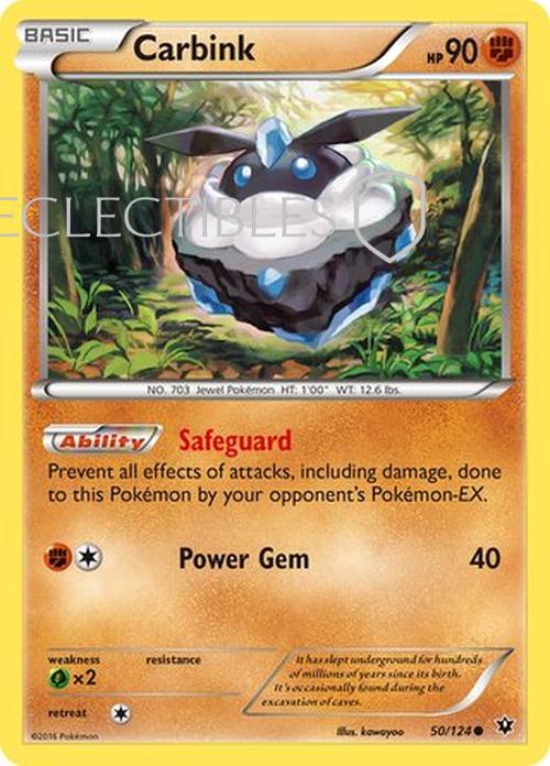 Pokemon Fates Collide 050/124 Carbink  Reverse Holo