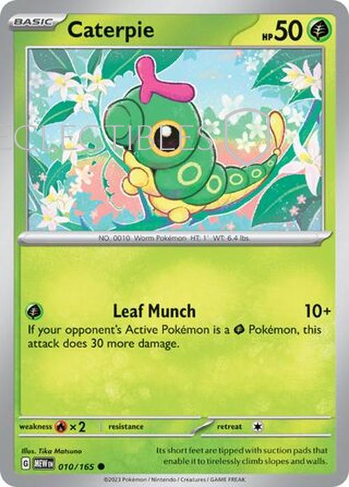 Pokemon Scarlet & Violet 151 010/165 Caterpie  Reverse Holo