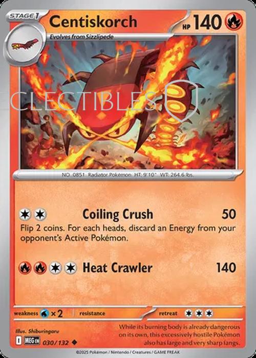 Pokemon Mega Evolutions 030/132 Centiskorch Reverse Holo
