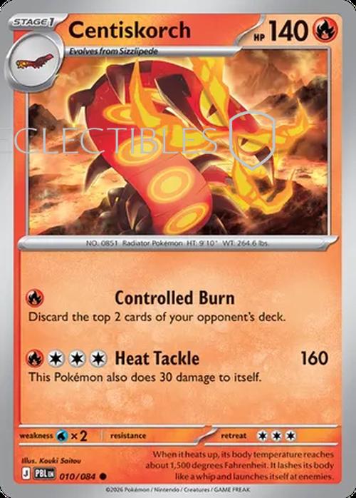 Pokemon pitch black 010/84 Centiskorch Reverse Holo