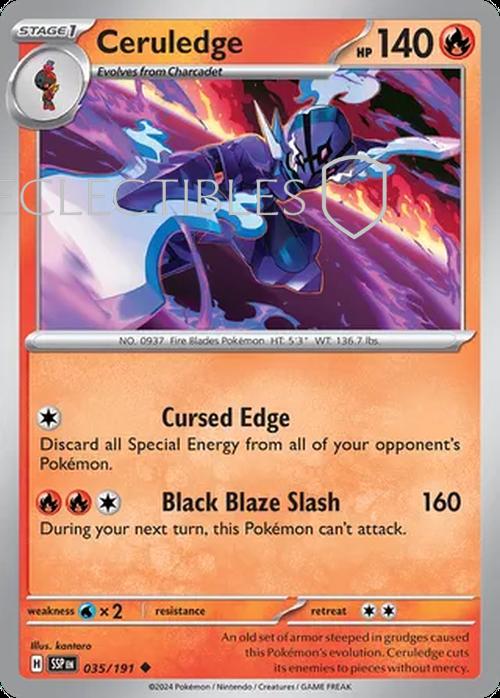 Pokemon Surging Sparks 035/191 Ceruledge  Reverse Holo