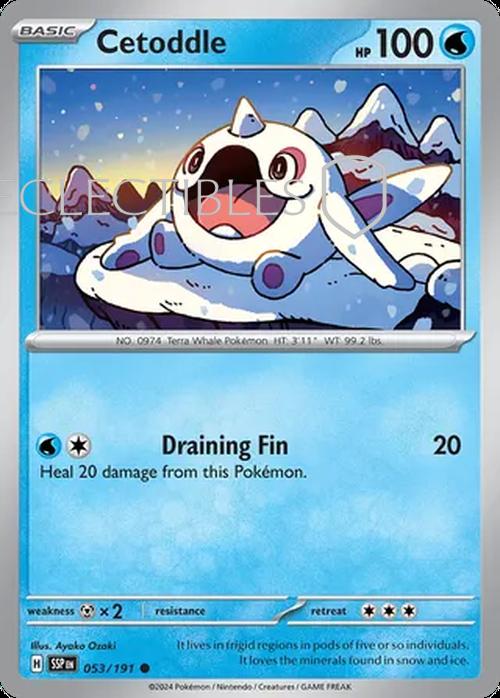 Pokemon Surging Sparks 053/191 Cetoddle  Reverse Holo