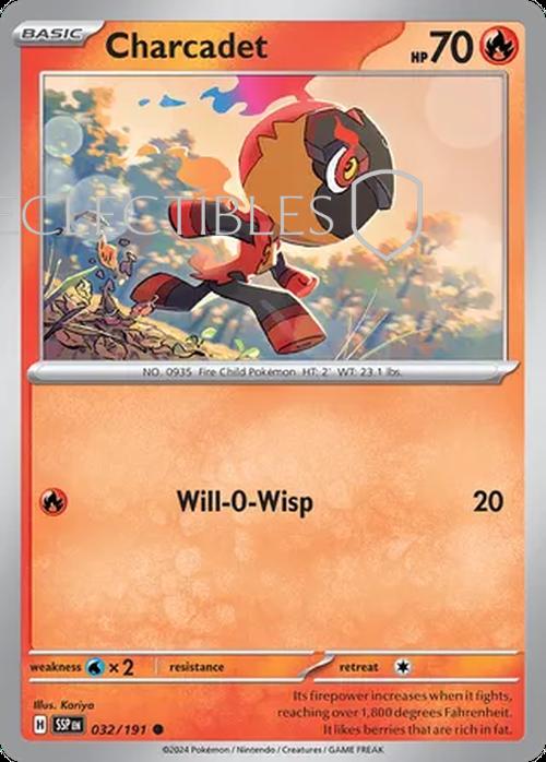 Pokemon Surging Sparks 032/191 Charcadet Reverse Holo