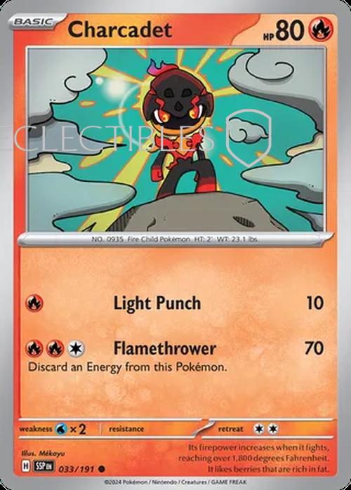Pokemon Surging Sparks 033/191 Charcadet  Reverse Holo